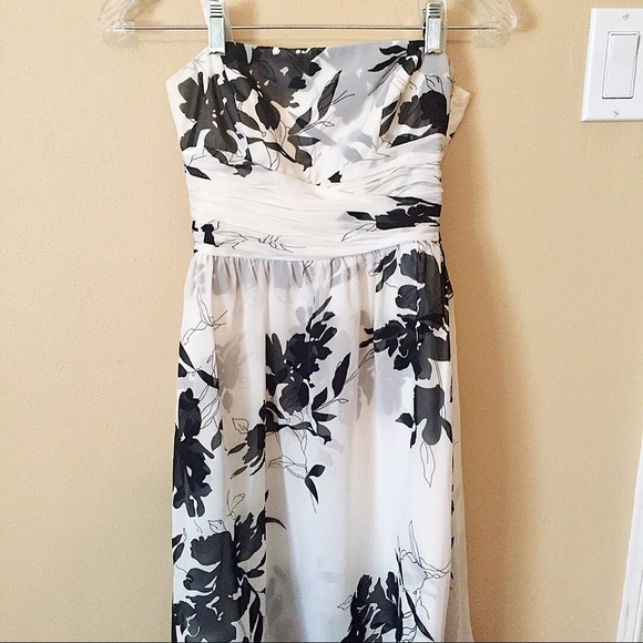 floral print strapless dress - Picture 4 of 4